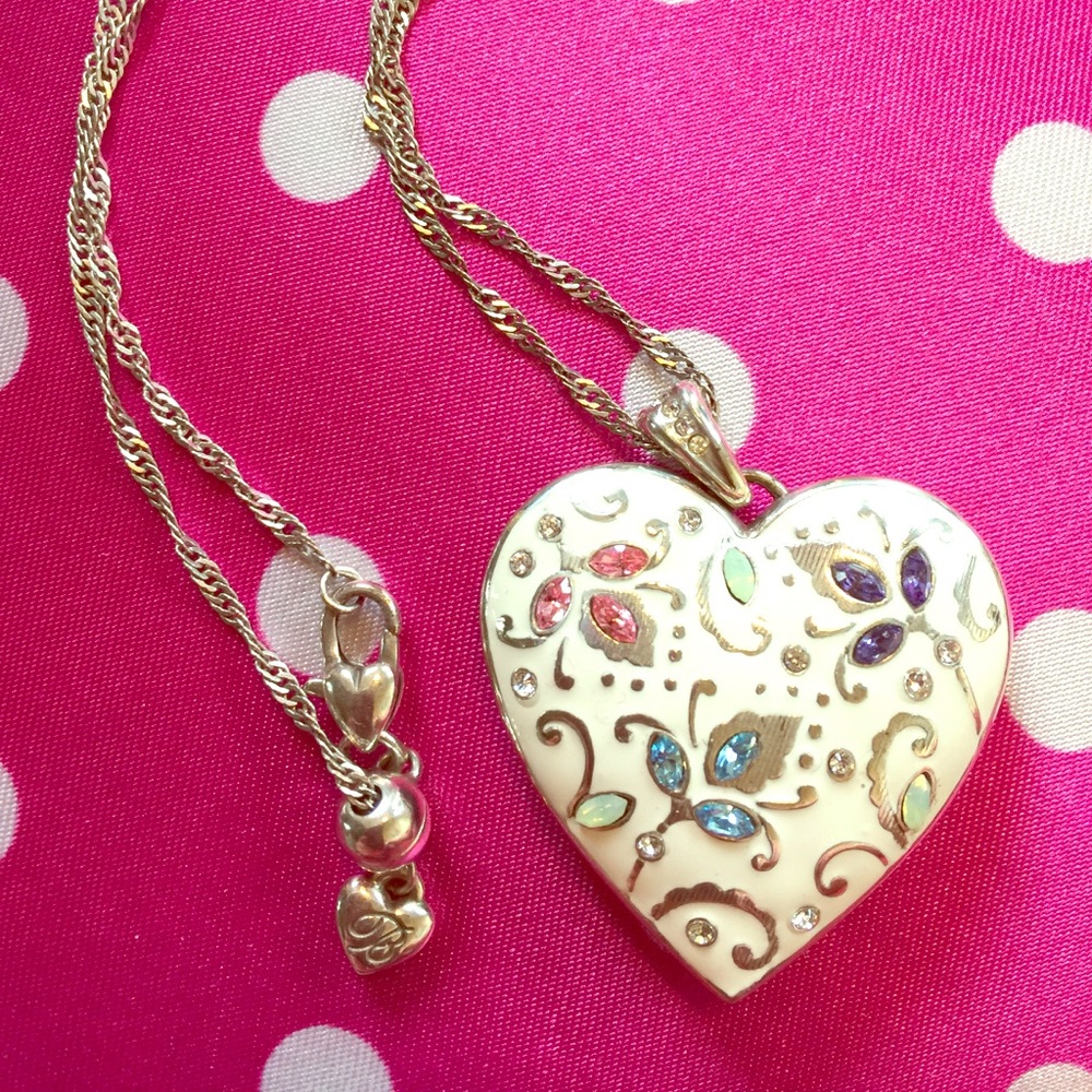 Brighton Tapestry Taj Enamel Crystal Necklace Nwot